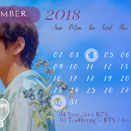 taehyung v bts calendar december