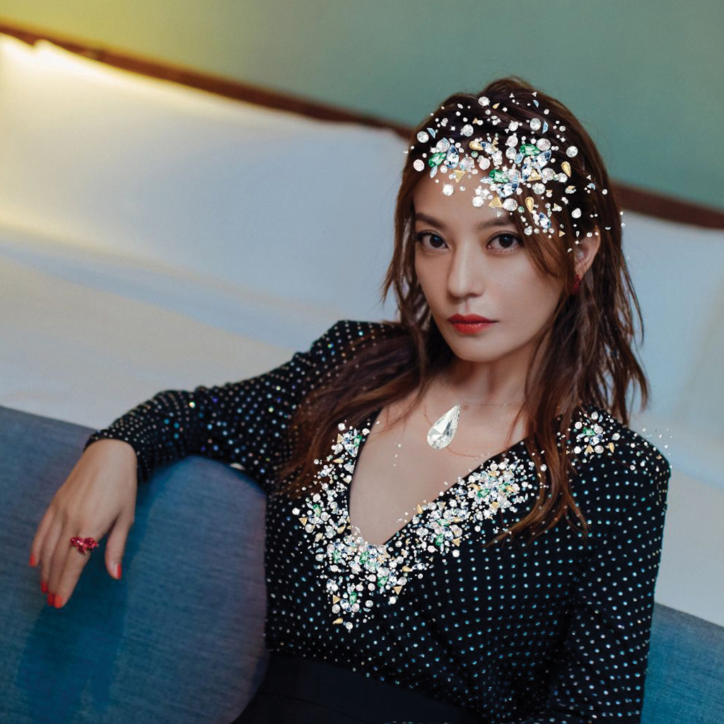 Beautiful girl edit with Swarovski sticker