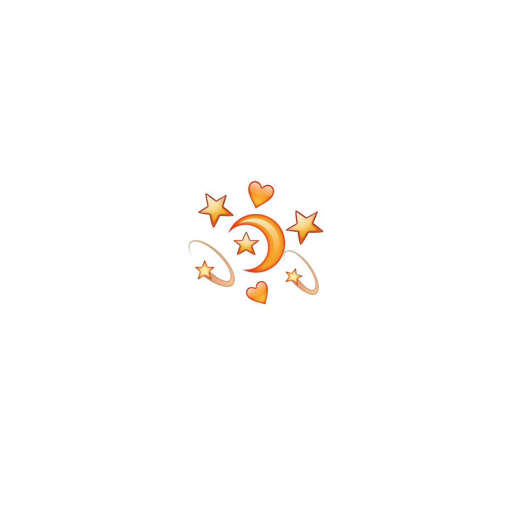 Orange Emoji Moon Stars Freetoedit Sticker By @satanicbarbie