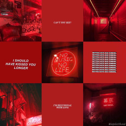 red aesthetic redaesthetic neon edit freetoedit