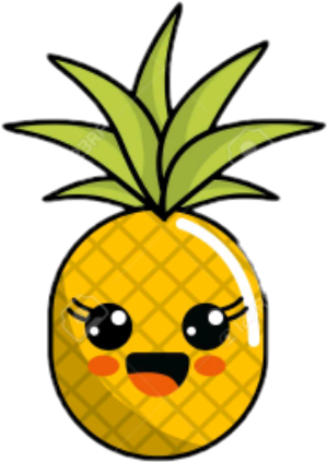 Kawaii Ananas Sticker By