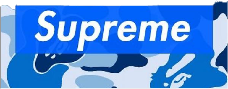 blue supreme sticker