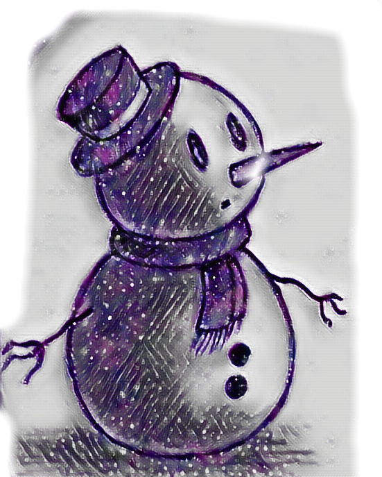 Frosty snowman : r/sketches
