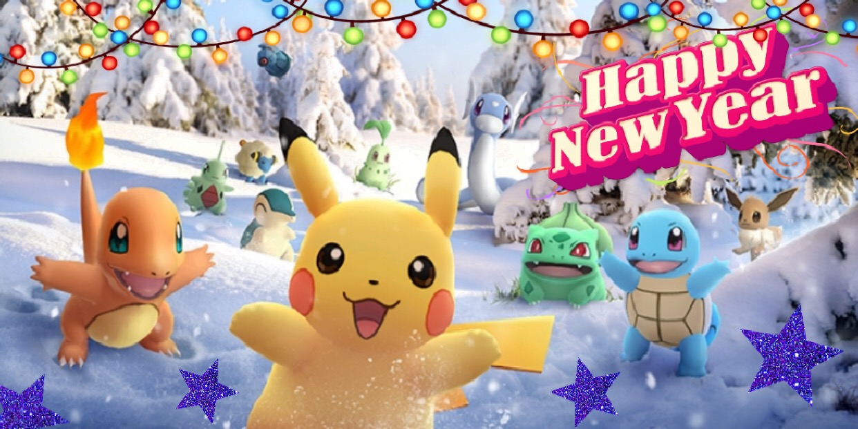 Bonne année Pokémon à tous 😃👍🎉. Happy new year.