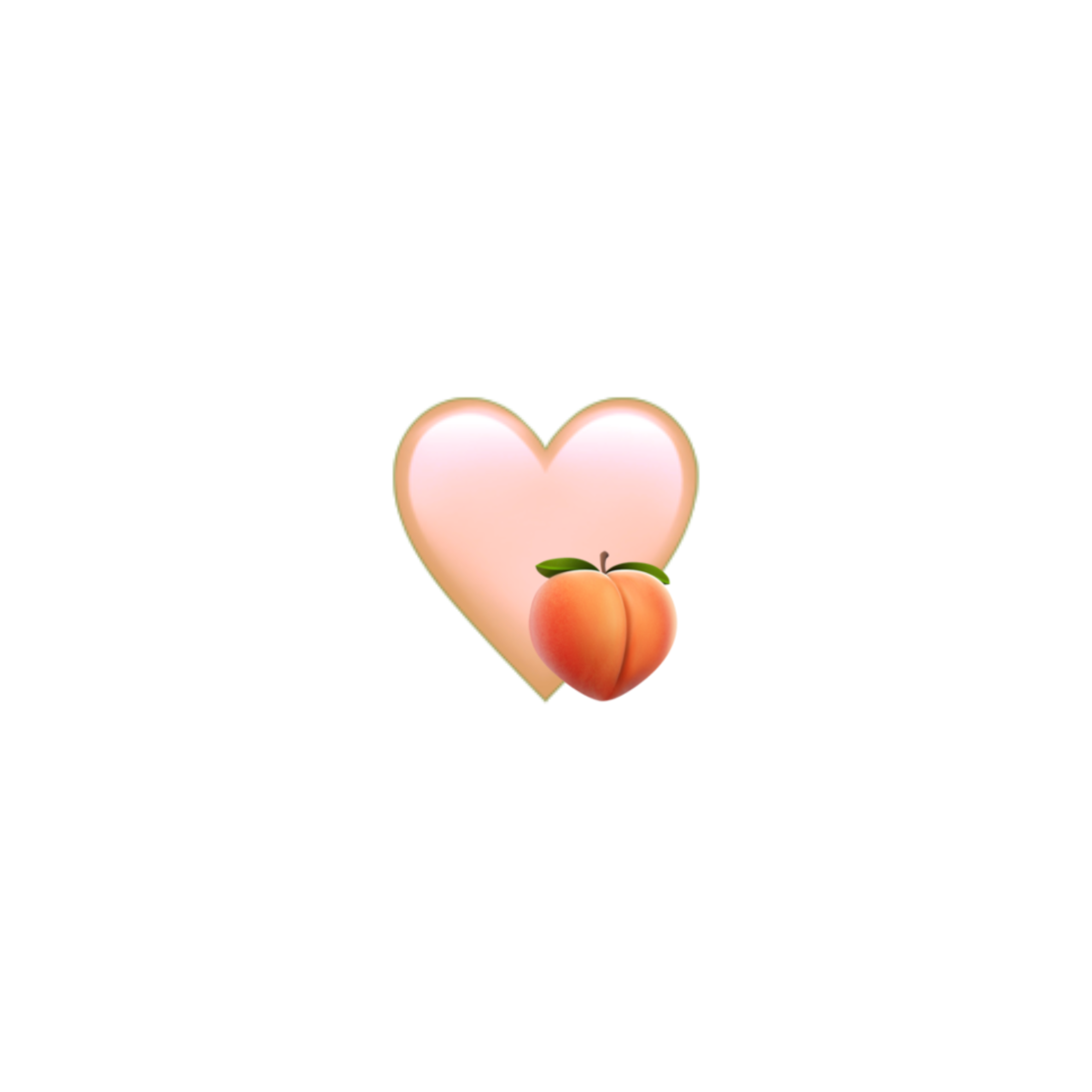 Pastel Peachy Heart Peach Emoji Sticker By Satanicbarbie