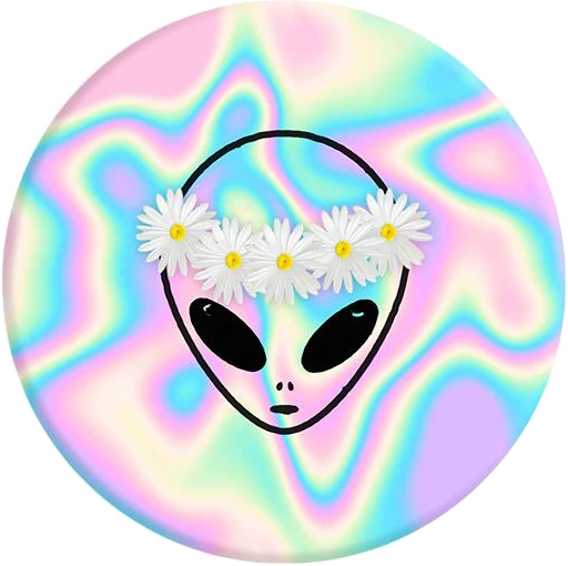 Marble Galaxy Alien Sticker By Sfeirtinamaria