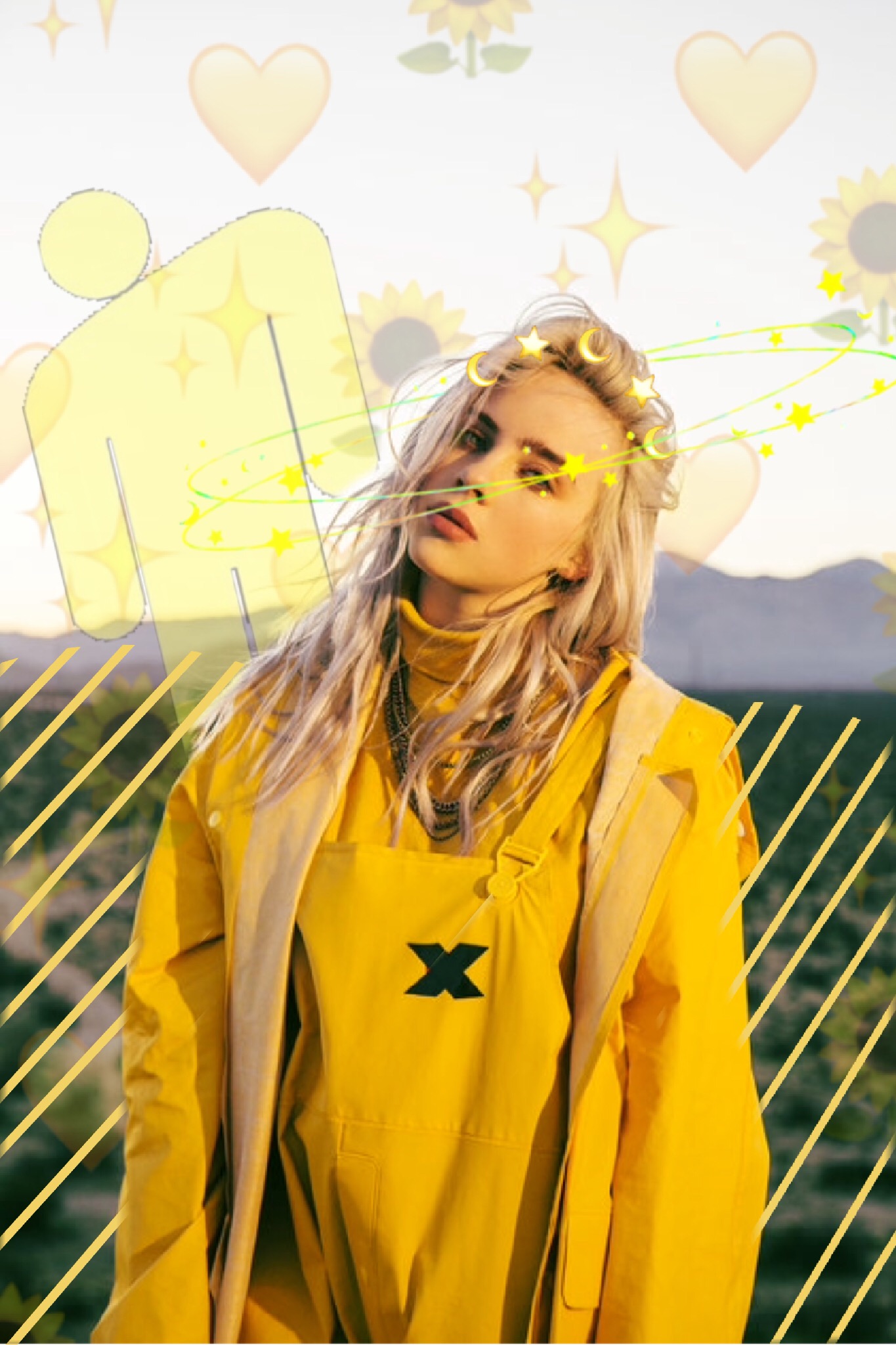 Billieeilish Billie Eilish Blohsh Yellow Aesthetic Emoj