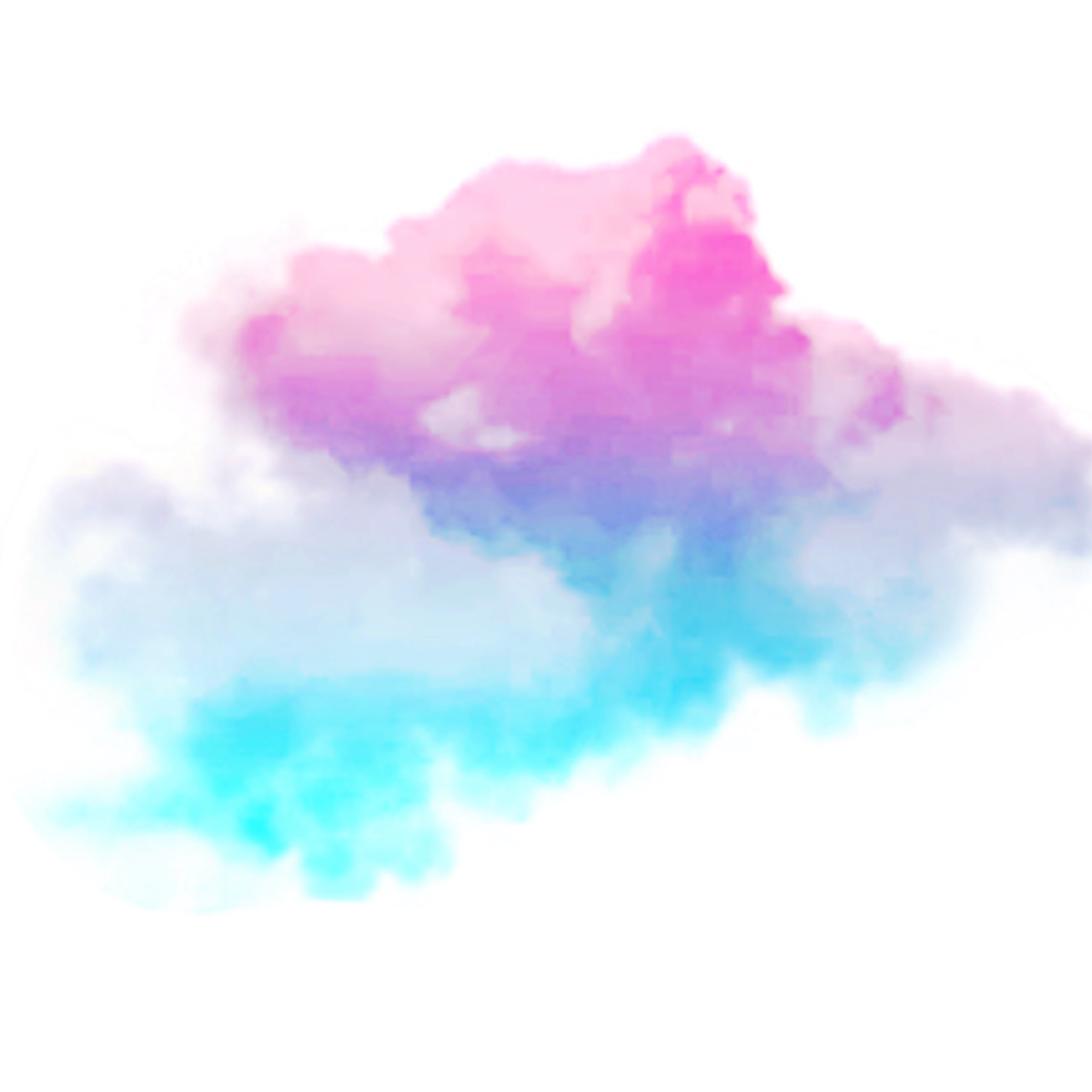 Акварельные облака на прозрачном фоне