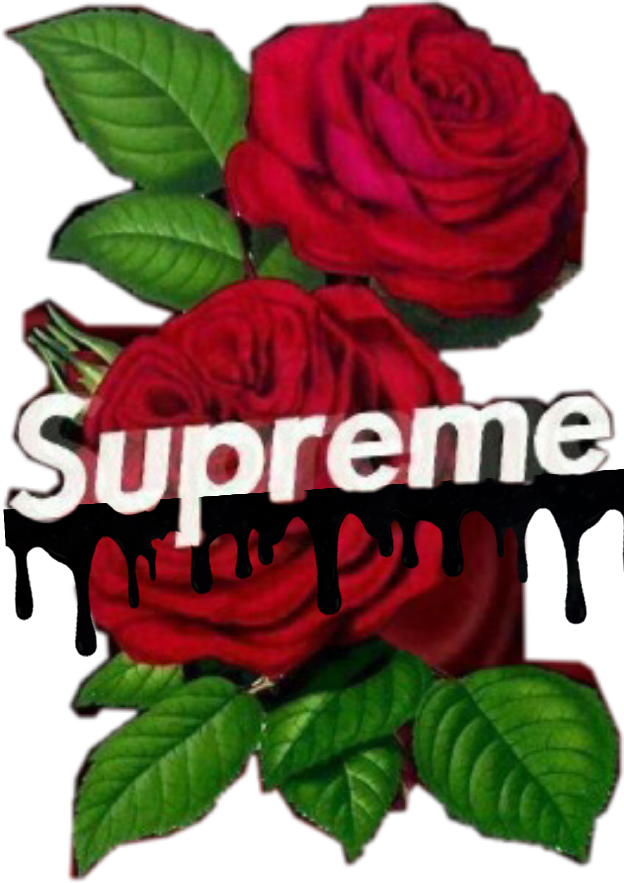 supreme rose sticker