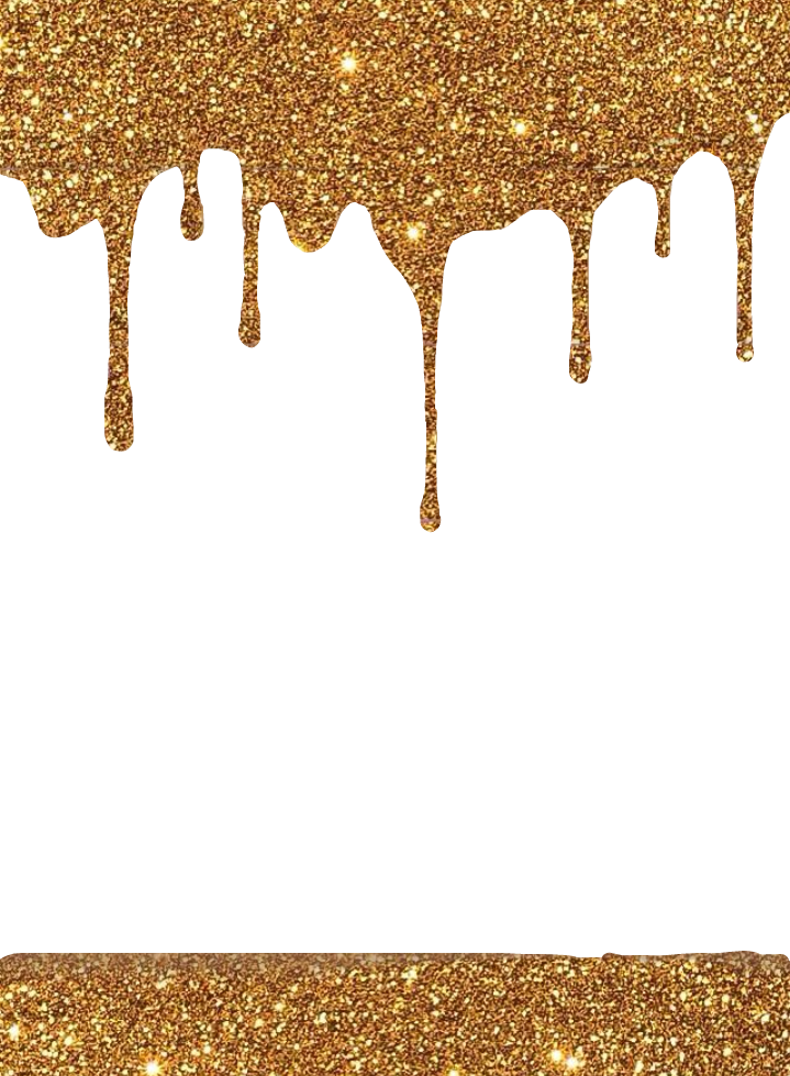 Download frame overlay gold glitter sparkle dripping drips...