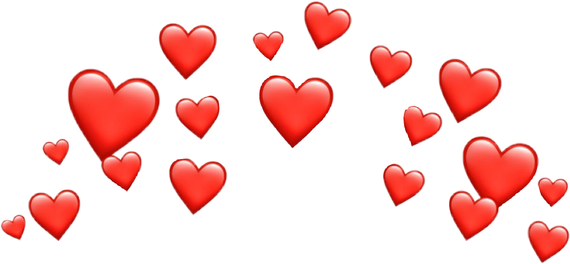 hearts crown heart red sticker filter snapchat whatsapp