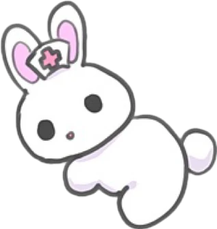 うさぎ Rabbit White 可愛い Cute Japan Sticker By あちゃん うさぎ Rabbit White 可愛い Cute Japan Sticker By あちゃん