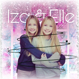 freetoedit izaandelle girls twins art