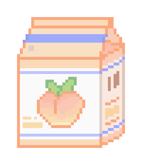 peach juice cute aesthetic pixel sticker by @os4975pics