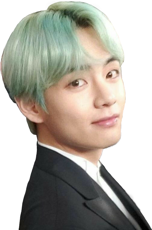 tae kim taehyung bts kpop v grammy 2019 green blue hair...