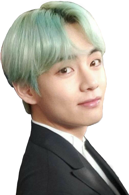 Tae Kim Taehyung Bts Kpop V Grammy 2019 Green Blue Hair