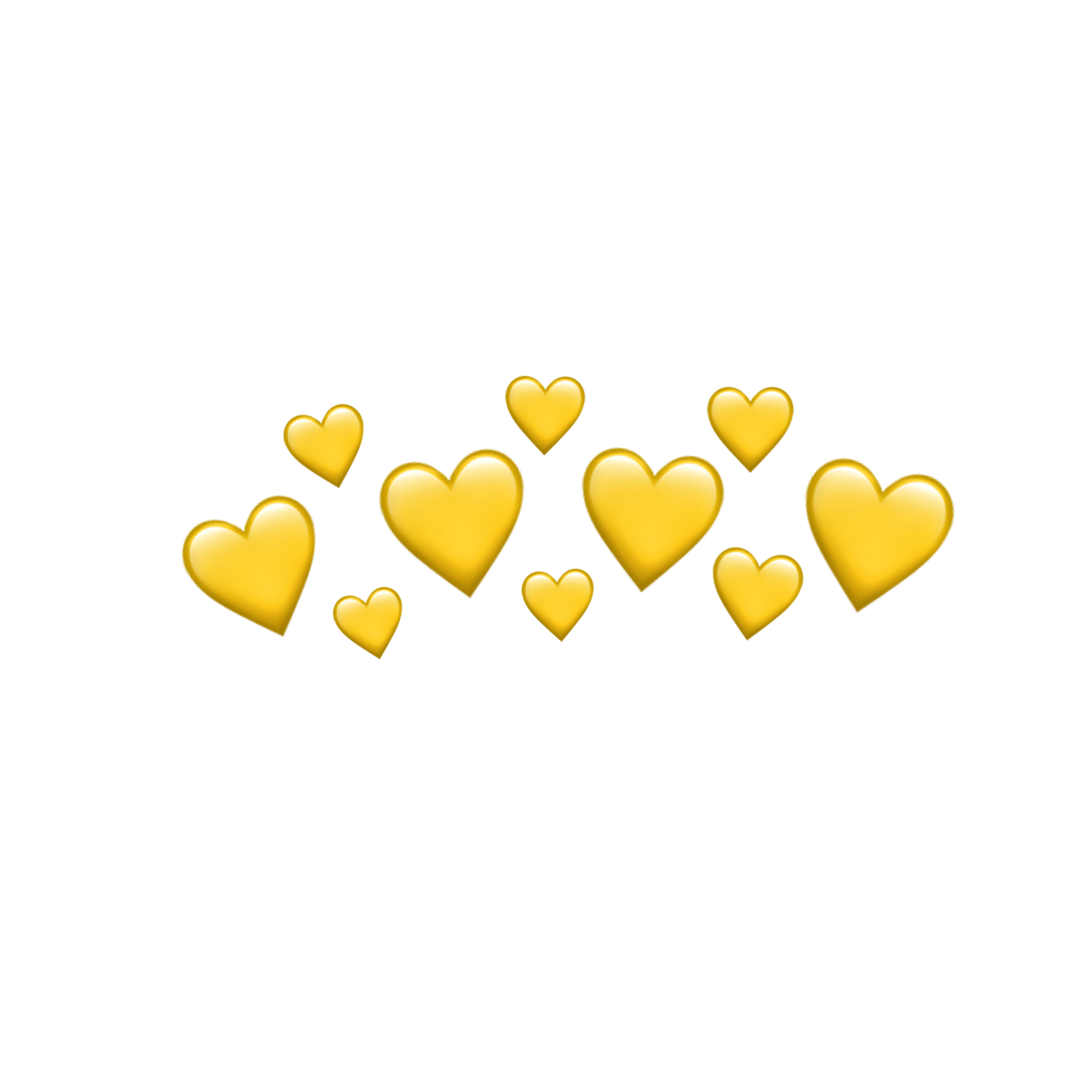 yellow yellowheart heart hearts sticker by tropicalmartell