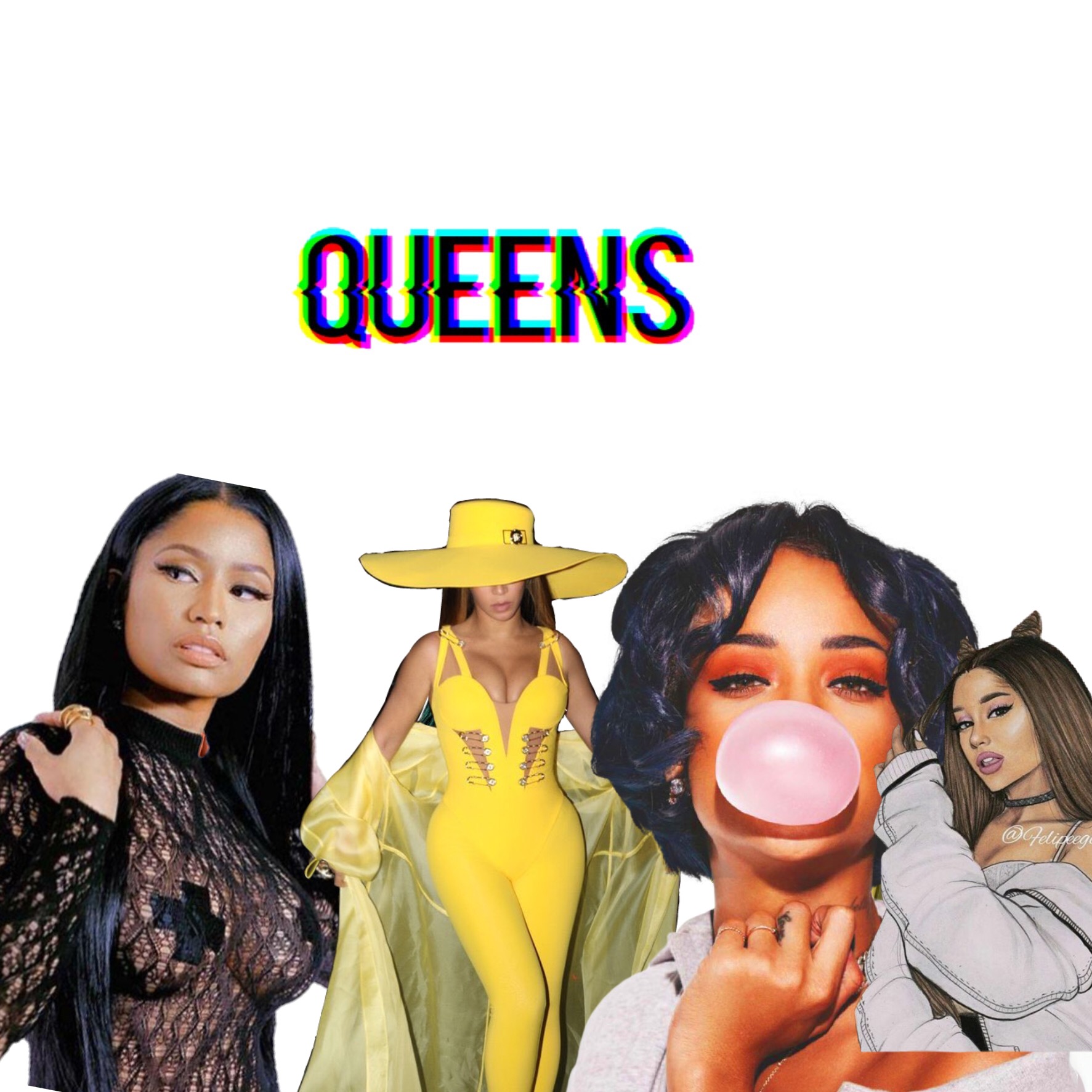 Freetoedit Nickiminaj Beyoncé Rihanna Arianagrande The