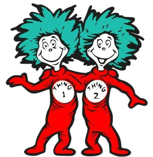 drsuess thing1 thing2 books sticker by @agdemoss80