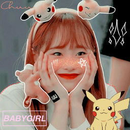 freetoedit loona chuu pikachu babygirl