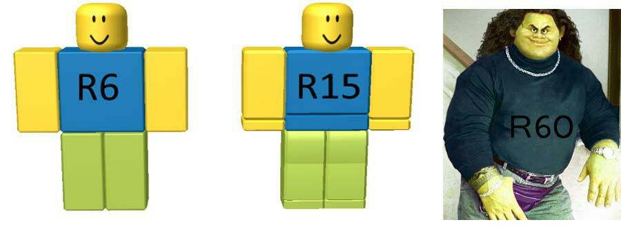 R6 Vs R15 Vs R60 Image By Roblox Memes
