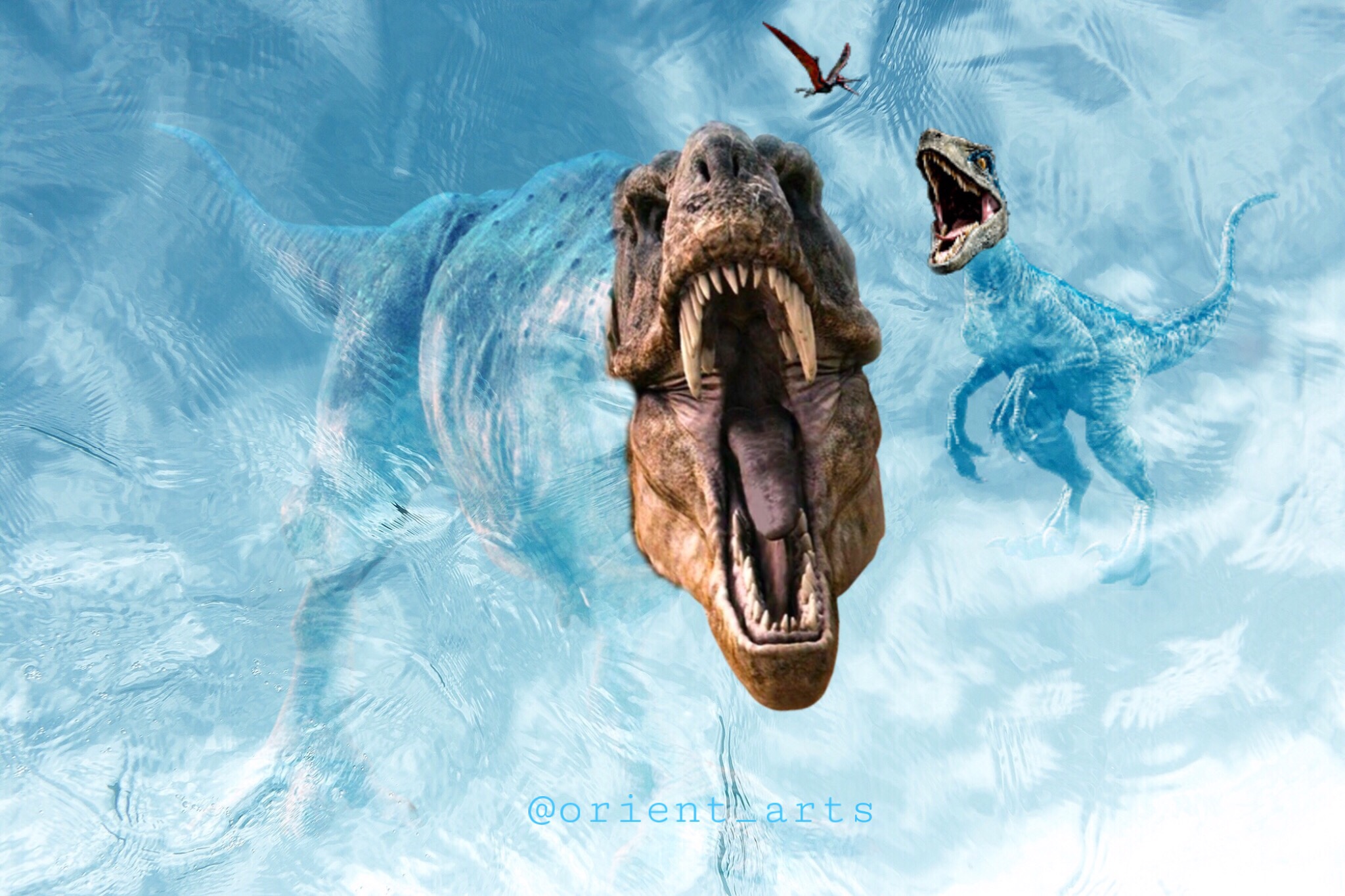 Freetoedit Ice Frozen Dinosaurs Image By Orientarts 
