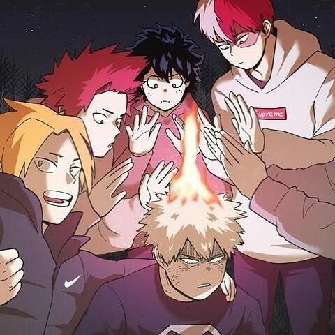 photo Bakugou Kirishima Denki Todoroki Deku bnha todoroki midoriya image by tan sensei