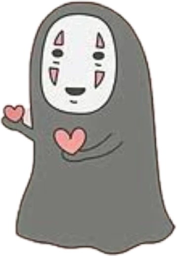 カオナシ ハート Sticker By 廣田爽空 カオナシ ハート Sticker By 廣田爽空