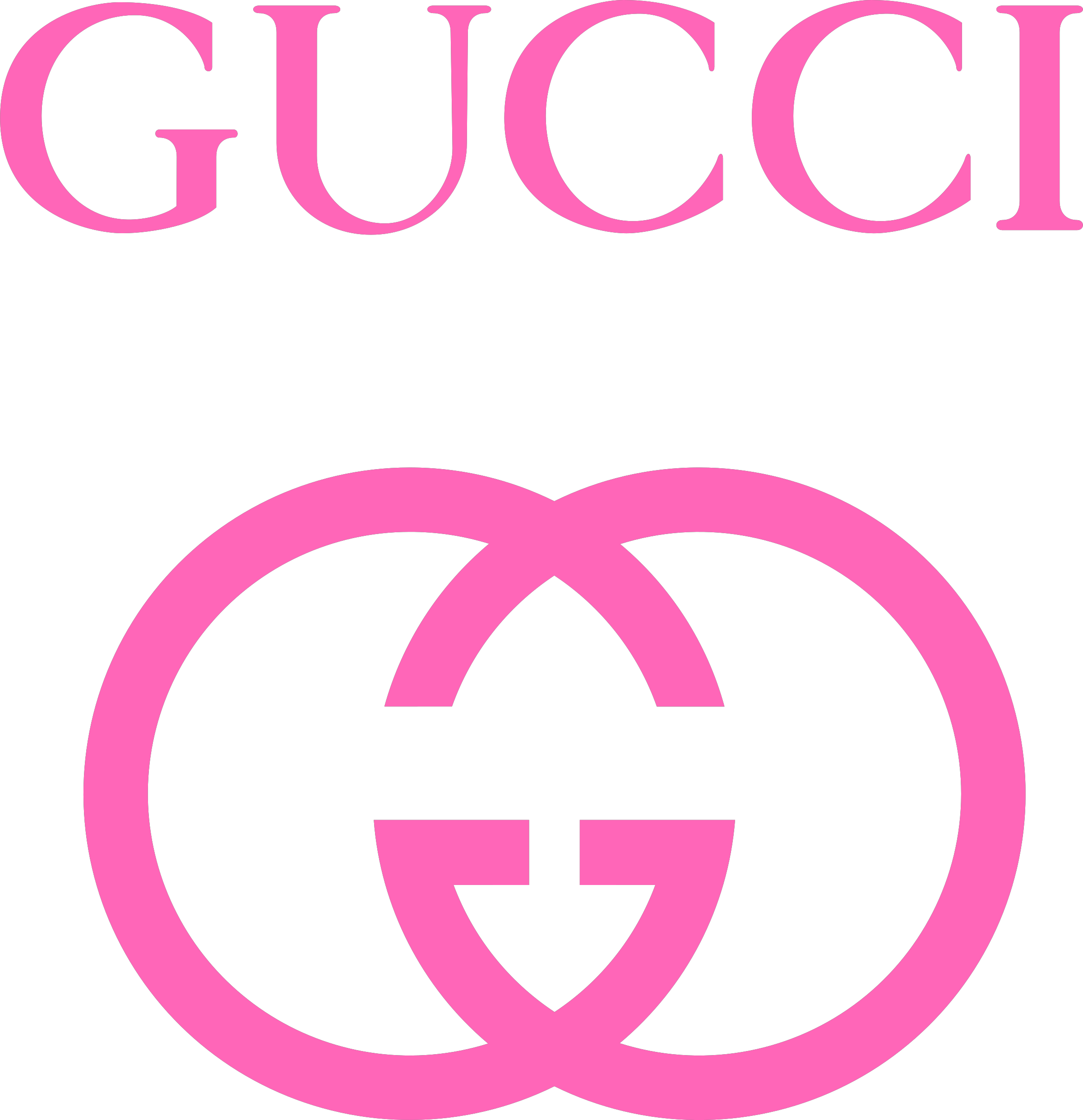 gucci logo pink