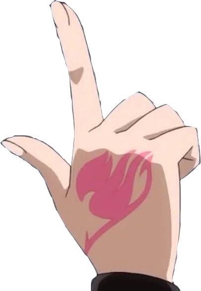 Fairytail Lucy Hand Anime Sticker By Rin