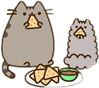cute nachos pusheen chips sticker by @maria_tatiana