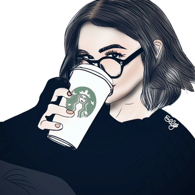 Starbucks Girl Coffee Sticker By Sofi Fuensalida12