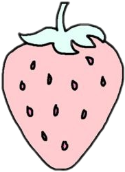 fresa rosa pink strawberry fruit freetoedit