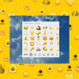 freetoedit emoji yellow