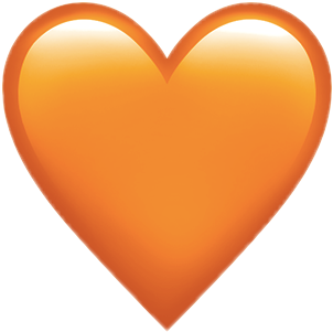 orange asthetic heart emoji sticker by @toffenutzz