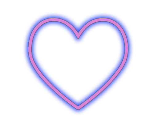 heart neon blue purple freetoedit sticker by @sunnyyyicons