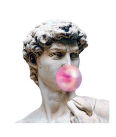 statue gum pink retro edgy freetoedit