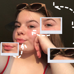 freetoedit polaroid eyes lips sunglasses