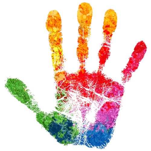 handprint multicolor hand freetoedit sticker by @agdemoss80