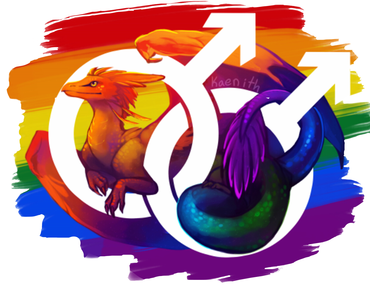 Gay Lesbian Lgbtq Love Dragon Sticker By Carram9236 