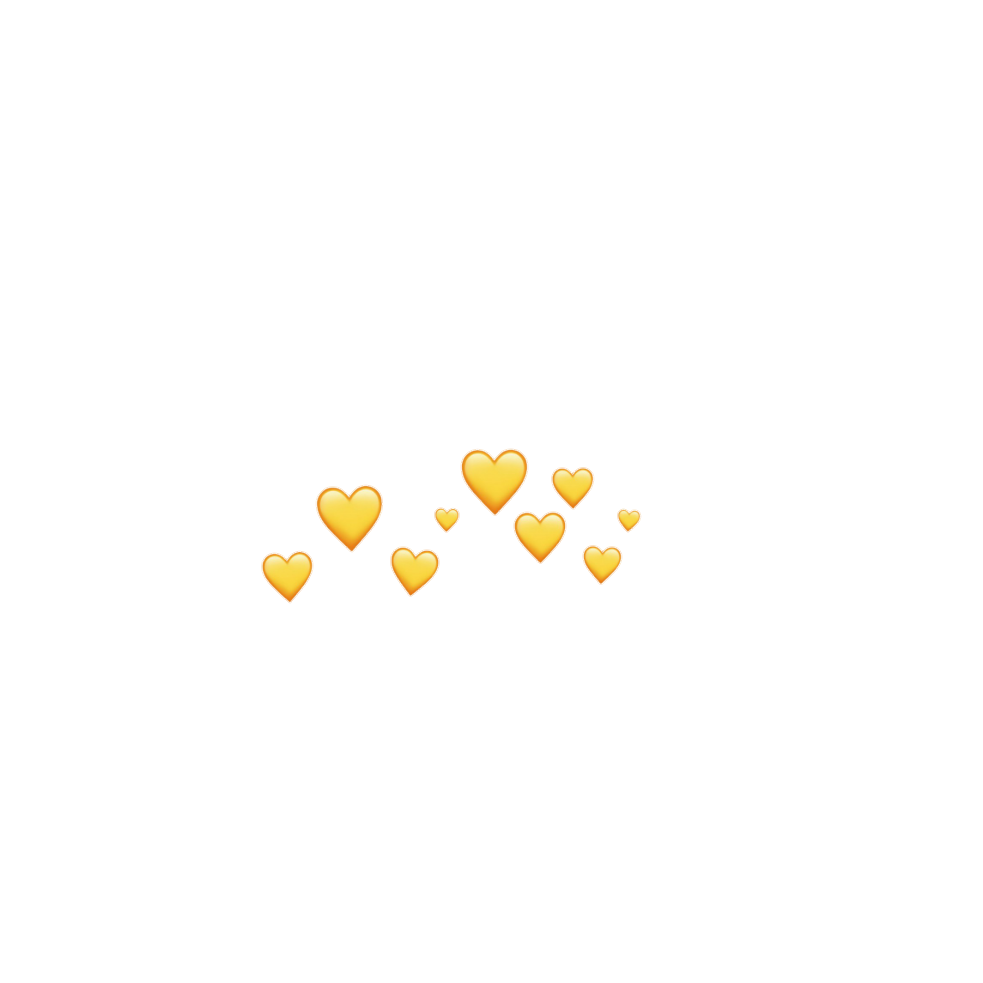 yellow heart hearts crown heartcrown sticker by @laraa011
