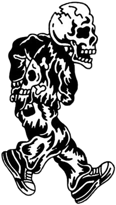 grunge goth cybergoth skeleton black freetoedit