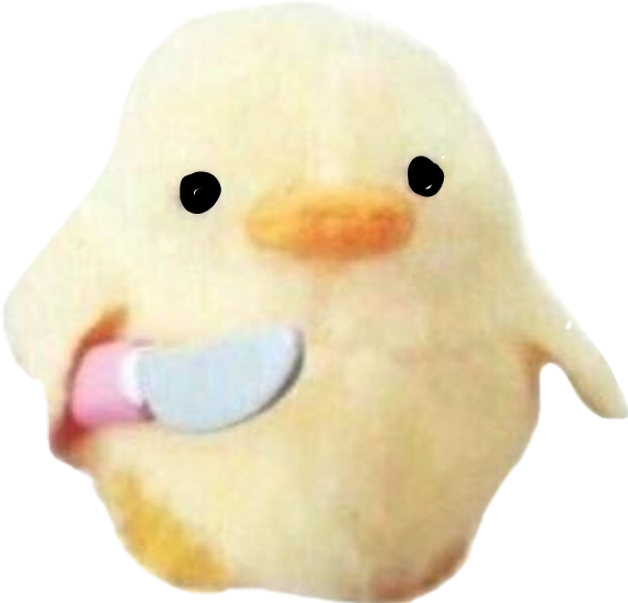 knife duck plush