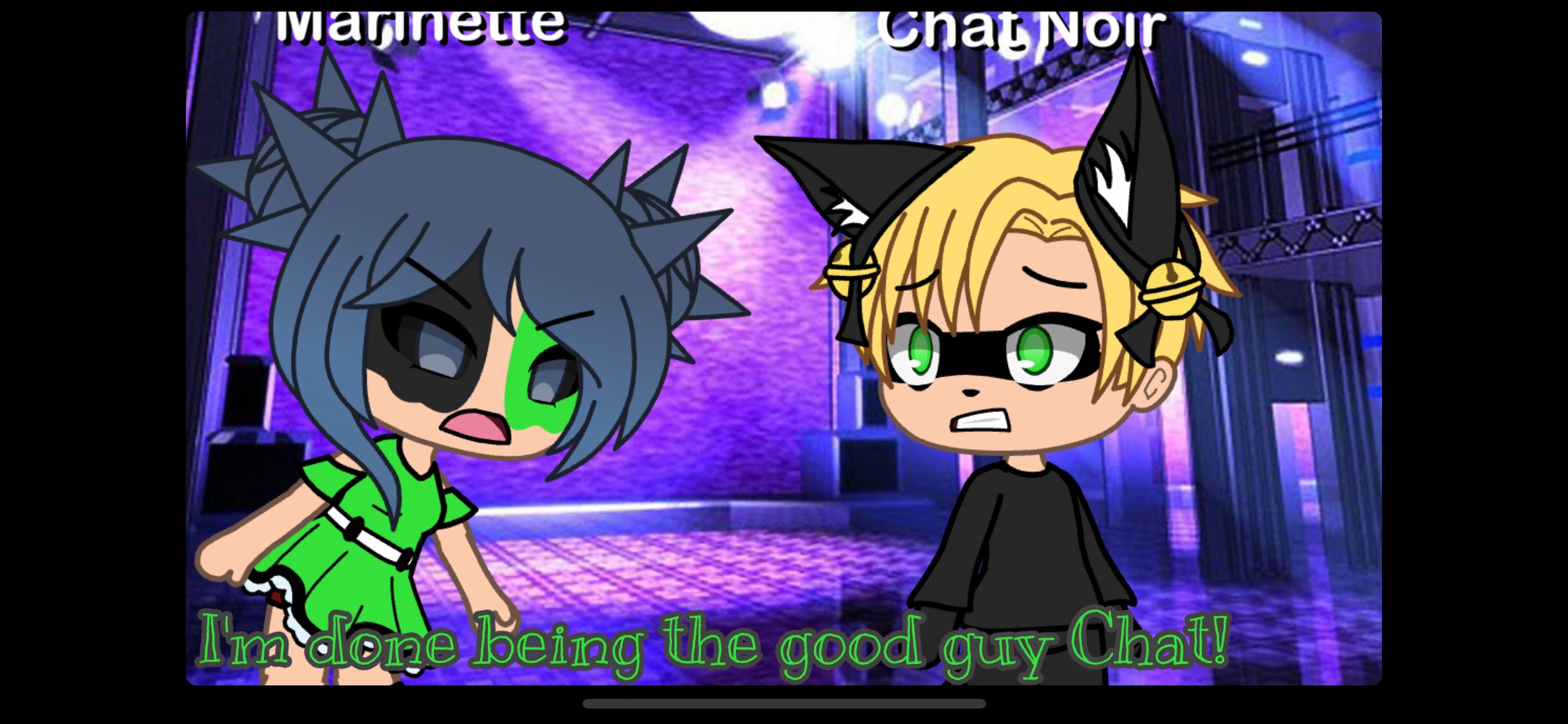 Marinettedupaincheng Chatnoir Akumatized