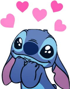 stitch heart love cute blue freetoedit