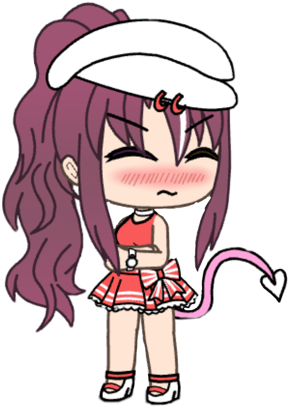 baka tsundere blush cute devil sticker by @lexithefriend