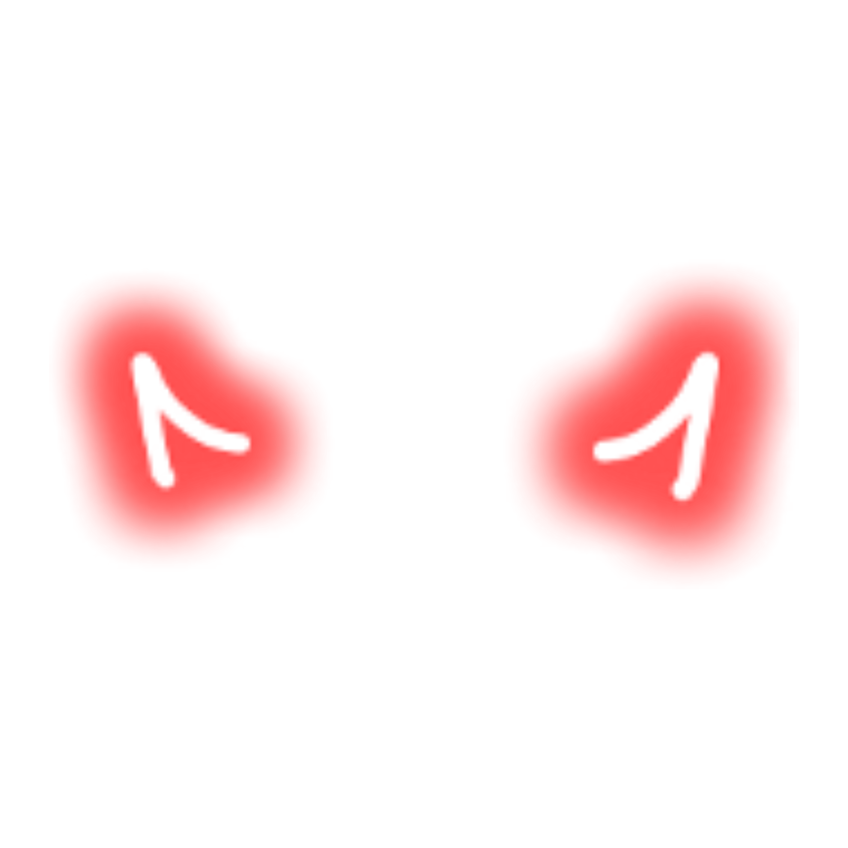 неоновые рожки. неоновые рога без фона. ушки аниме. ушки для фотошопа. неоновые ушки.