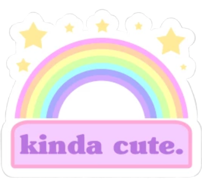 Kindacute Rainbow Pastel Stars Sticker By cassidyrose19999