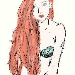 mermaid drawing redhair aesthetics sea dcmermaidworld