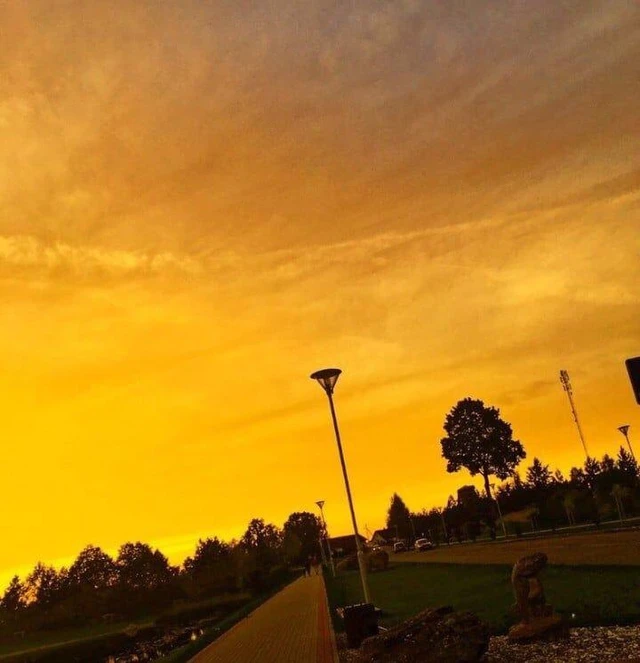 pic Light Yellow Sunset Aesthetic picsart